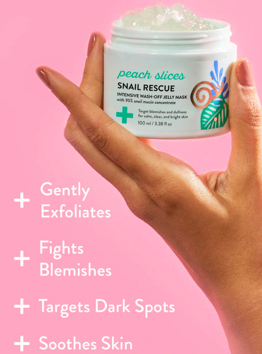 Peach Slices Snail Rescue 95% Snail Mucin Jelly Wash-Off Mask