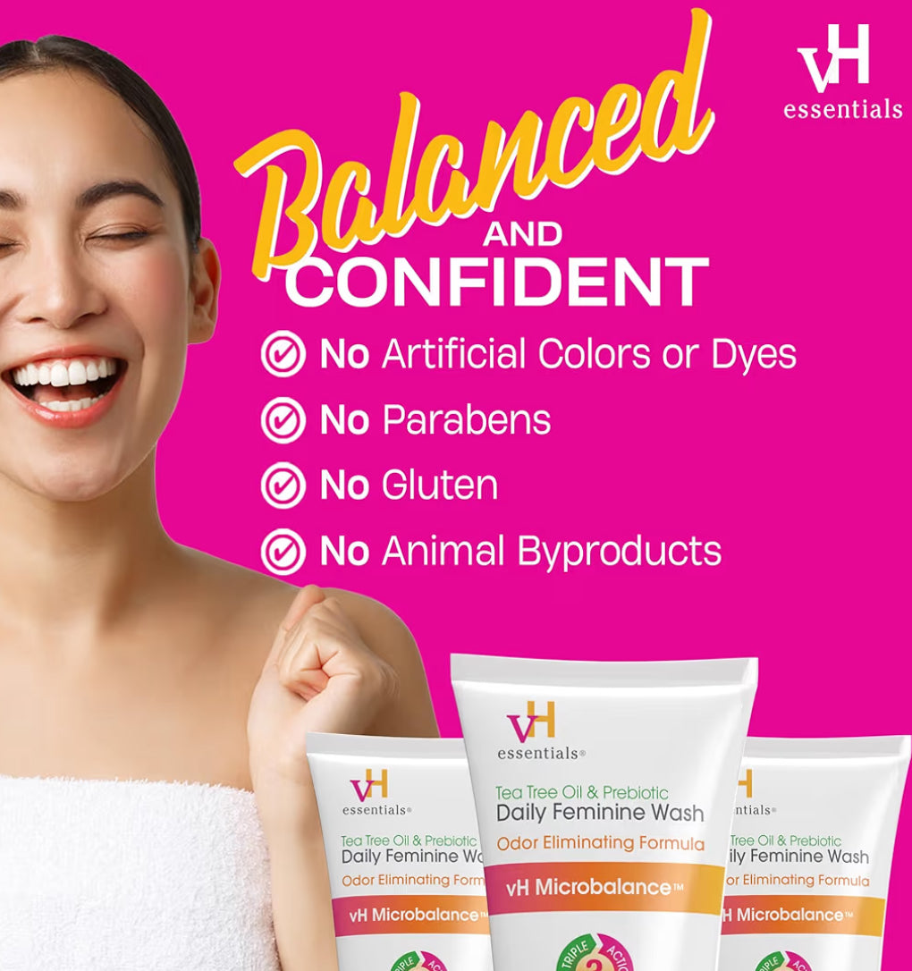 vH Essentials Tea Tree & Prebiotic pH-Balanced Feminine Wash