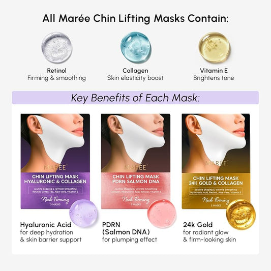 MAREE 24K Gold V-Line Jawline Lifting Mask
