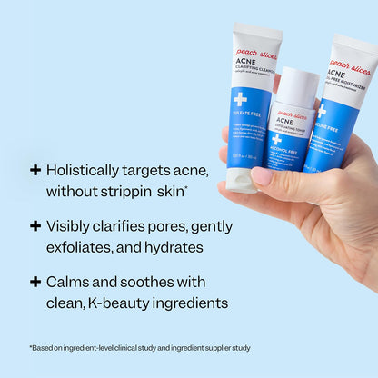 Peach Slices 3-Step Acne Starter Kit - Toner, Moisturiser, Cleanser