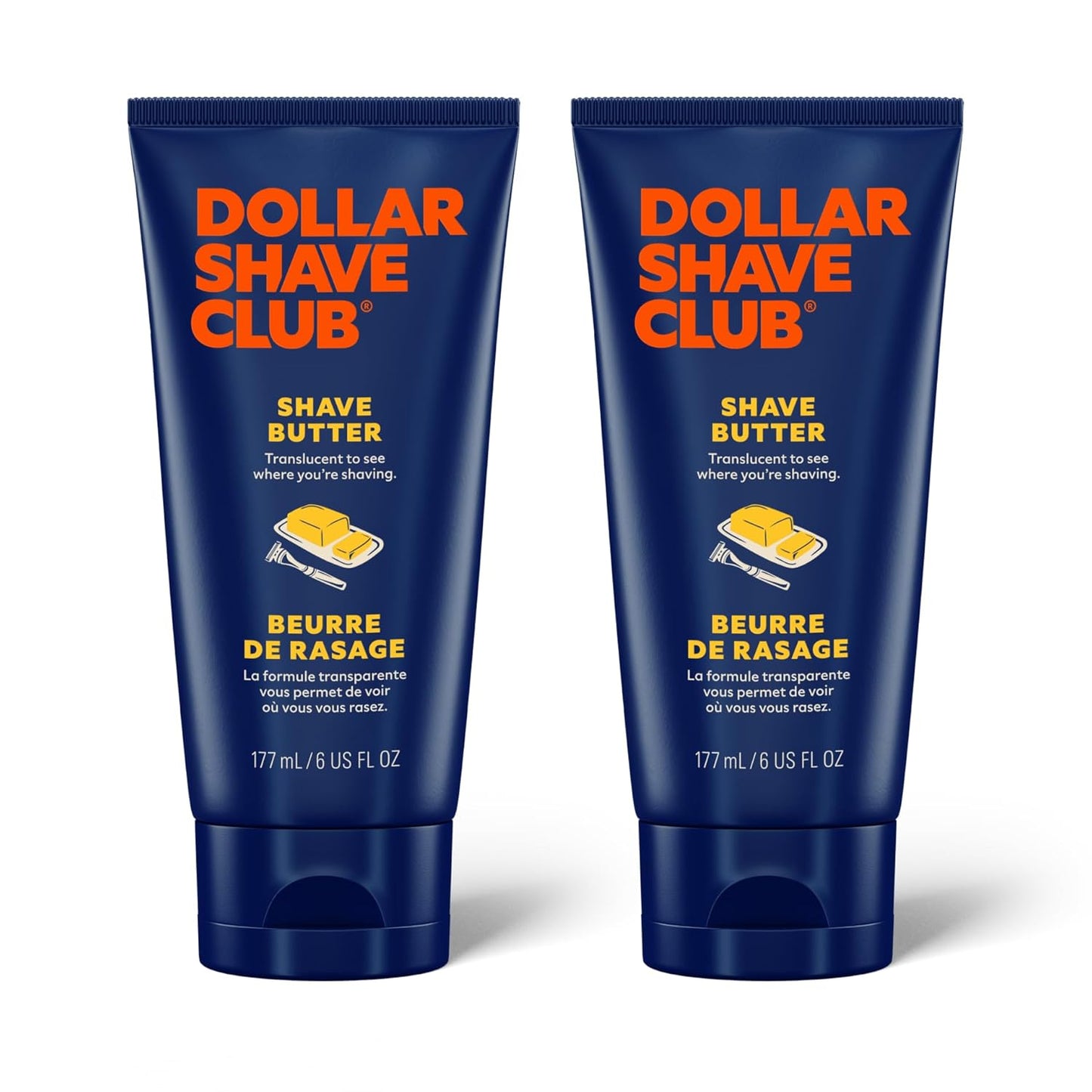 Dollar Shave Club Translucent Shave Butter Cream – 6oz, 2 Pack