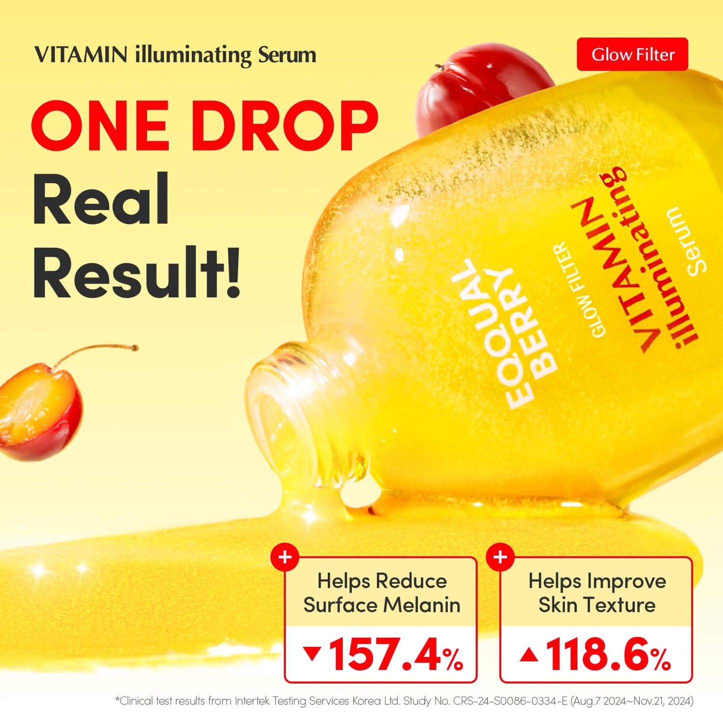 EQQUALBERRY Niacinamide 4% & Vitamin C Acerola Illuminating Face Serum