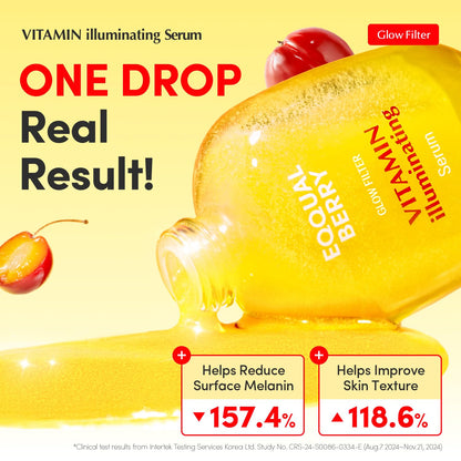 EQQUALBERRY Niacinamide 4% & Vitamin C Acerola Illuminating Face Serum