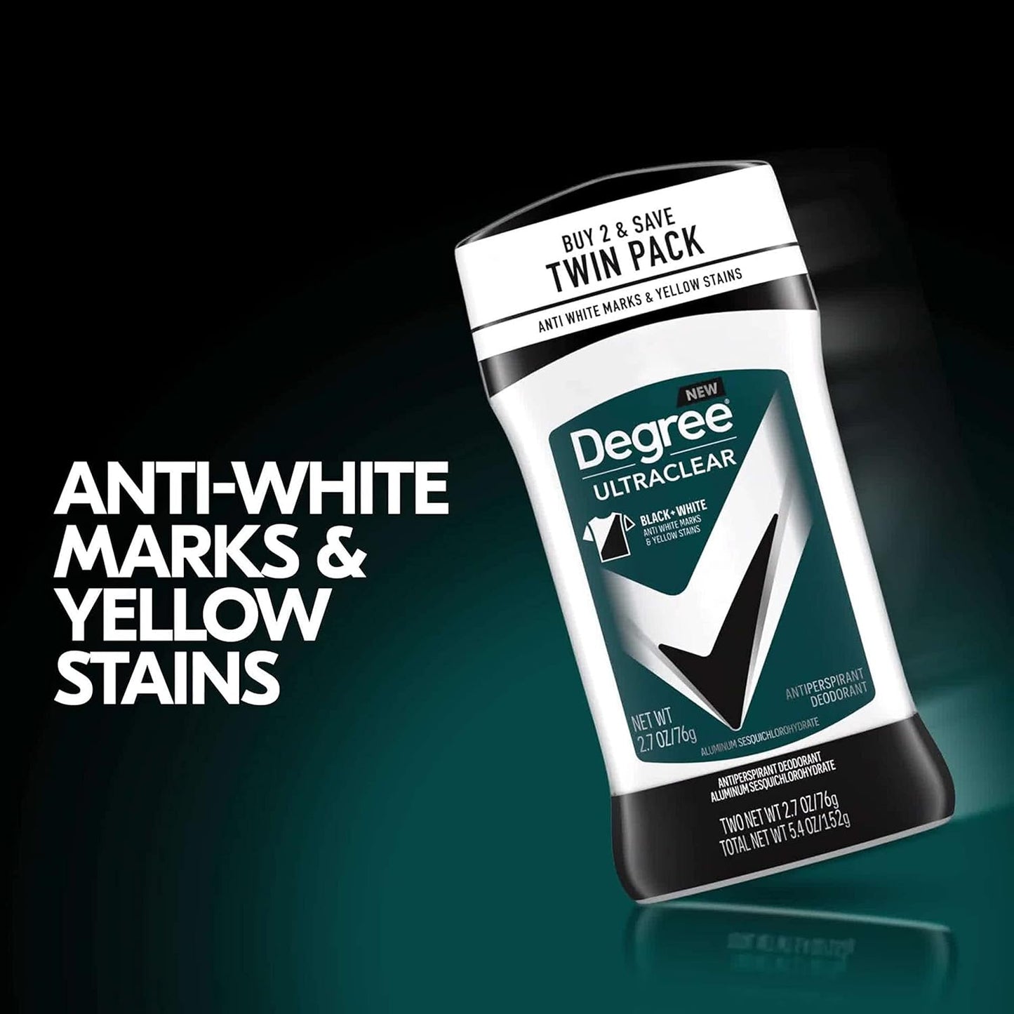 Degree Men UltraClear Antiperspirant Deodorant Black+White - 2 Pack