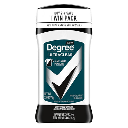 Degree Men UltraClear Antiperspirant Deodorant Black+White - 2 Pack