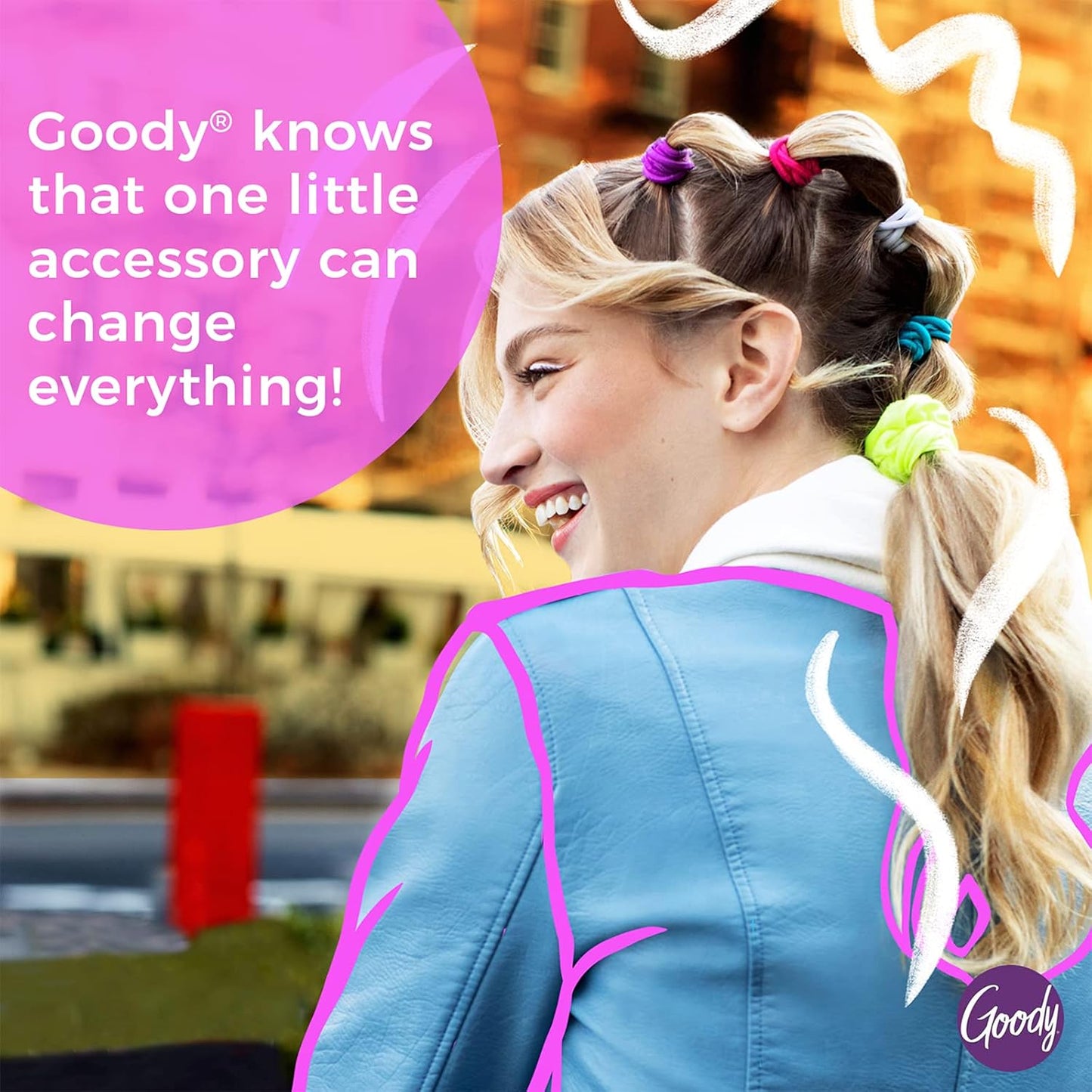 Goody Ouchless No-Metal Soft Hair Elastics – 30 Pack