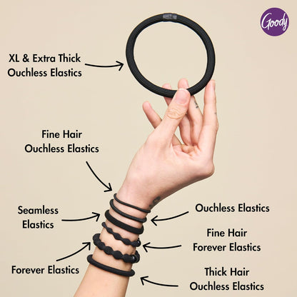 Goody Ouchless No-Metal Soft Hair Elastics – 30 Pack