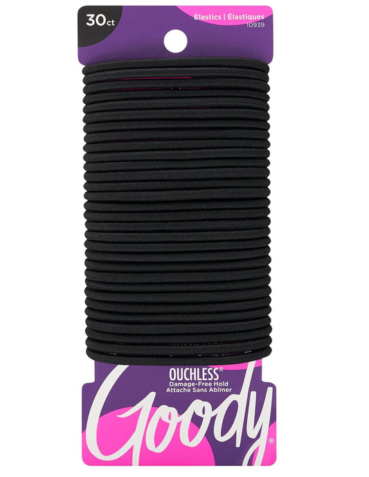 Goody Ouchless No-Metal Soft Hair Elastics – 30 Pack