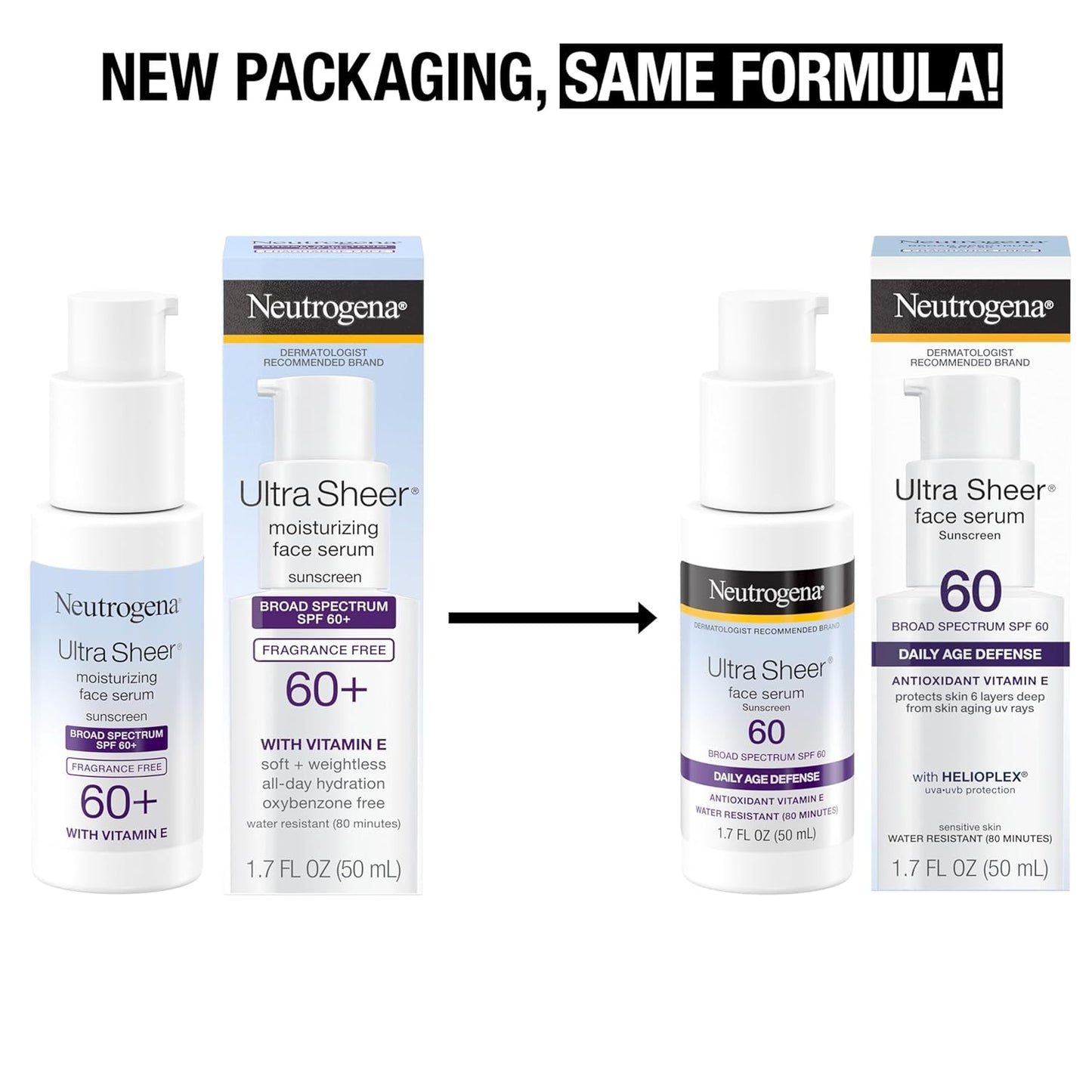 Neutrogena Ultra Sheer Vitamin E Face Sunscreen Serum SPF 60