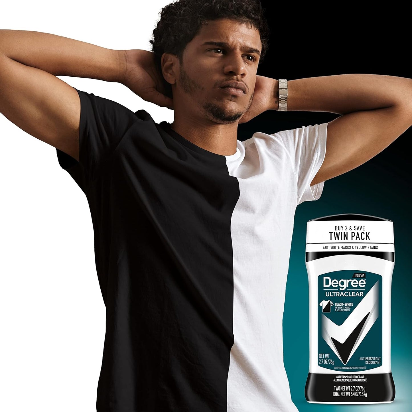 Degree Men UltraClear Antiperspirant Deodorant Black+White - 2 Pack