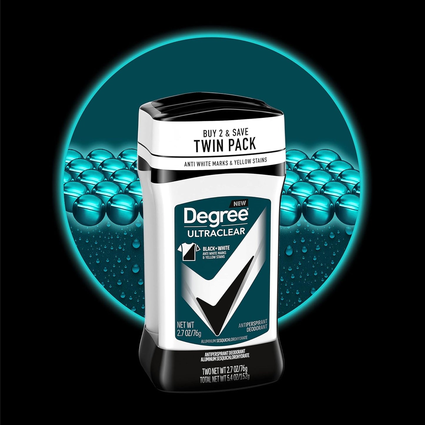 Degree Men UltraClear Antiperspirant Deodorant Black+White - 2 Pack
