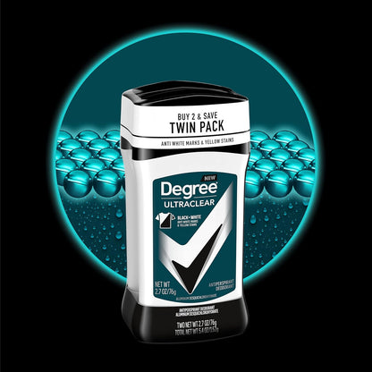 Degree Men UltraClear Antiperspirant Deodorant Black+White - 2 Pack
