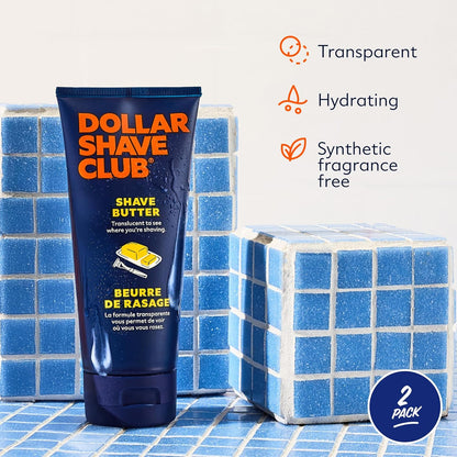 Dollar Shave Club Translucent Shave Butter Cream – 6oz, 2 Pack
