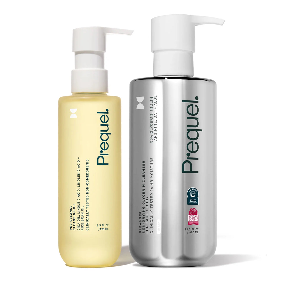 Prequel Cleansing Duo – Pre-Gleanse Cleansing Oil + Gleanser Glycerin Cleanser