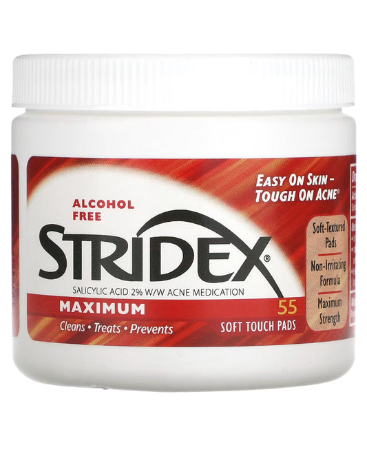 Stridex Maximum Strength 2% Salicylic Acid Acne Pads – 55 Count