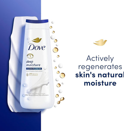 Dove Body Wash 4-Pack – Deep Moisture, Sensitive, Refreshing & Pampering