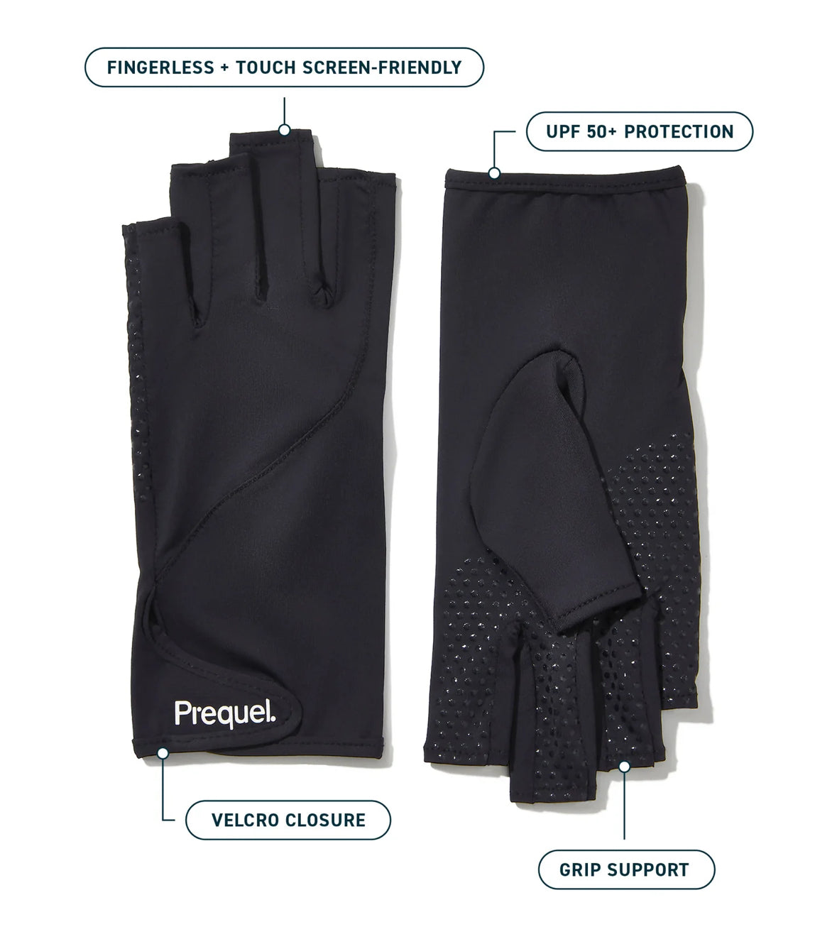 Prequel Fingerless Sun Gloves UPF 50+ UV Protection