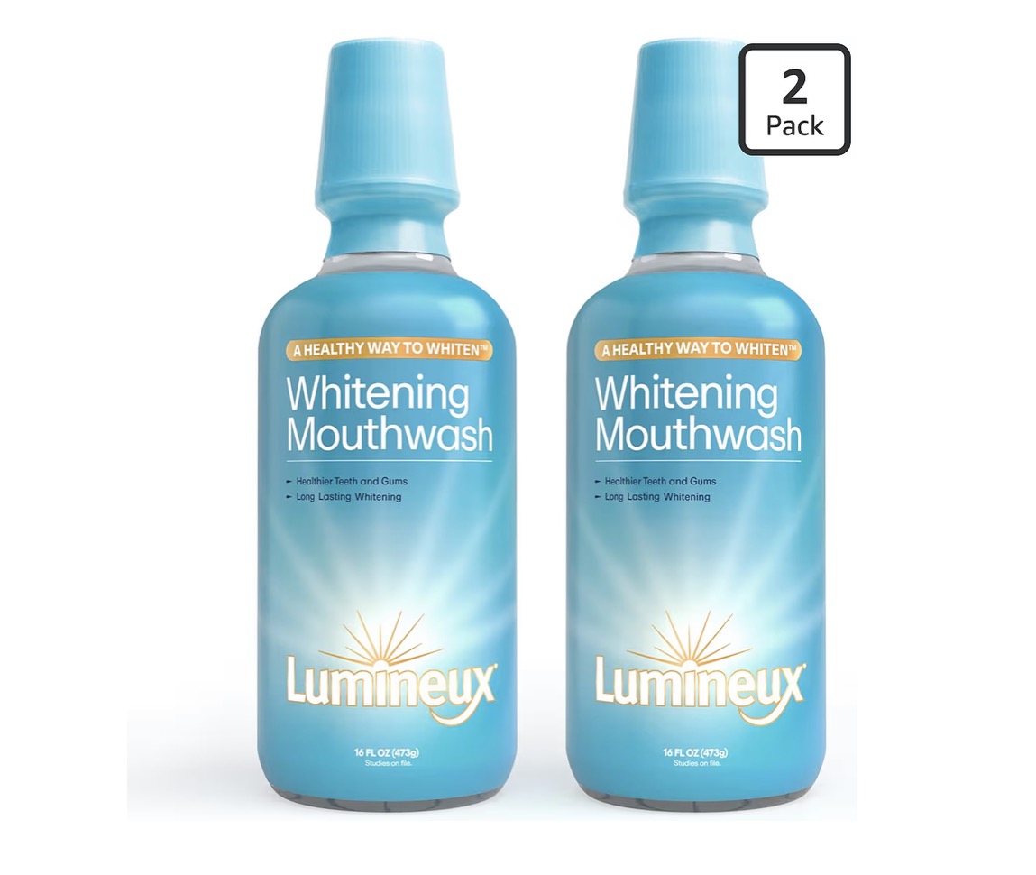 Lumineux Peroxide-Free Enamel-Safe Whitening Mouthwash – 2 Pack