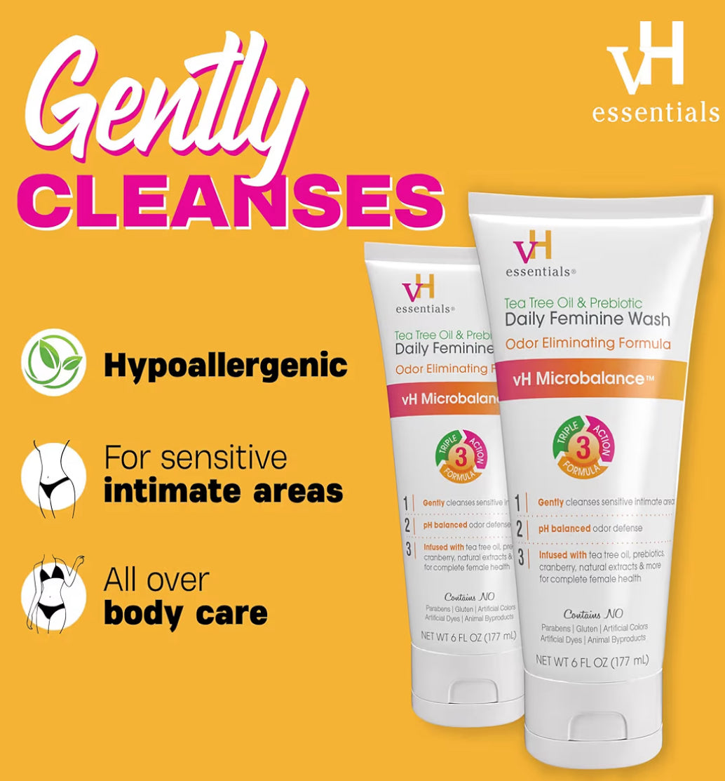 vH Essentials Tea Tree & Prebiotic pH-Balanced Feminine Wash