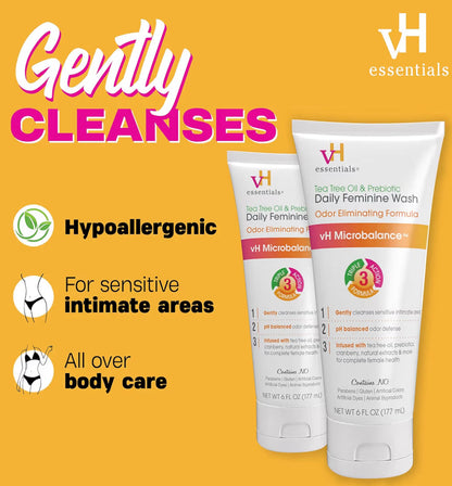 vH Essentials Tea Tree & Prebiotic pH-Balanced Feminine Wash