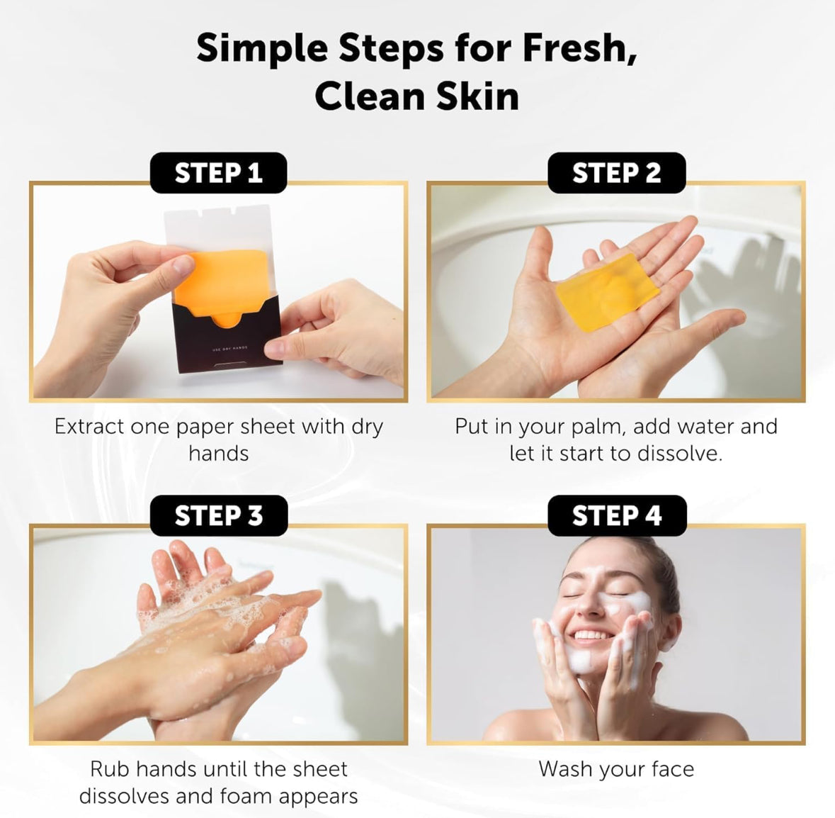 VALITIC Turmeric & Kojic Acid Dissolving Paper Soap Sheets – 2 Pack
