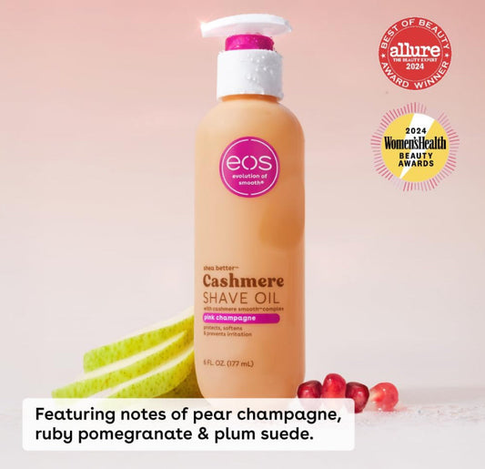 EOS Pink Champagne Shea, Cocoa & Argan Shave Oil