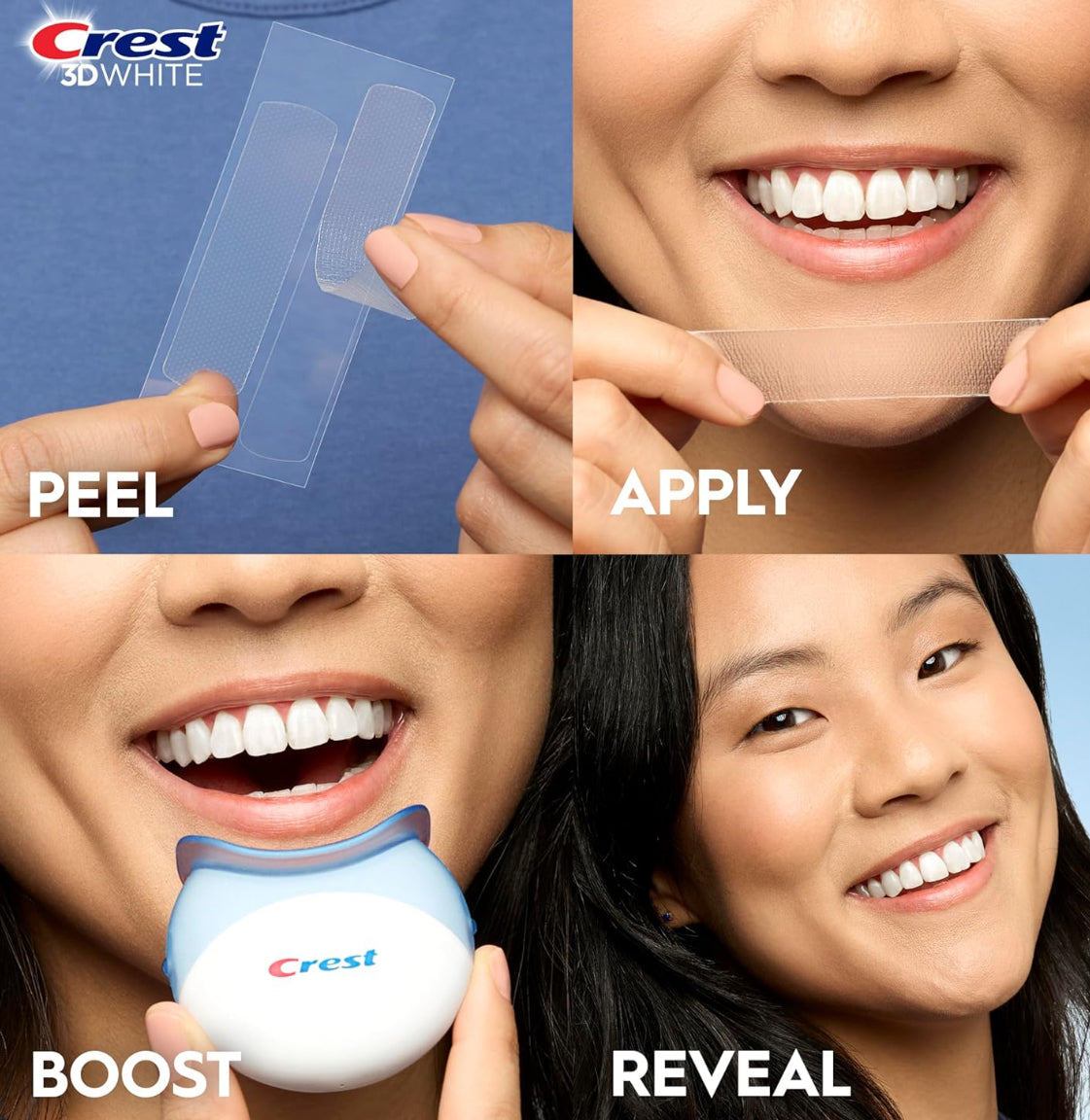 Crest 3D Whitestrips Radiant Express + LED Accelerator – 40 Strips (USA Imported)