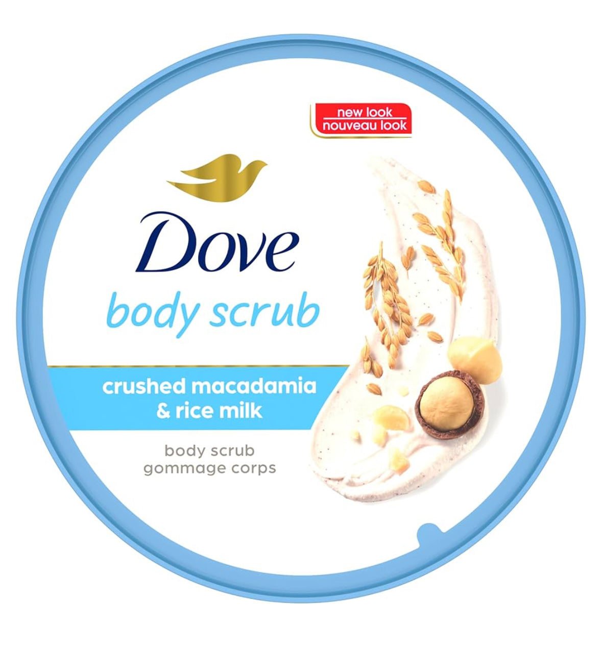 Dove Macadamia & Rice Milk Moisturizing Cream Body Polish