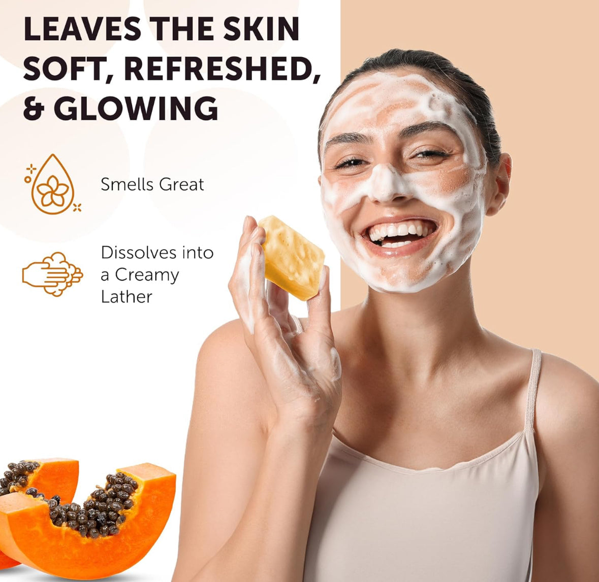 VALITIC Papaya, Turmeric & Kojic Acid Dark Spot Soap Bar – 2 Pack