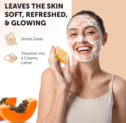 VALITIC Papaya, Turmeric & Kojic Acid Dark Spot Soap Bar – 2 Pack