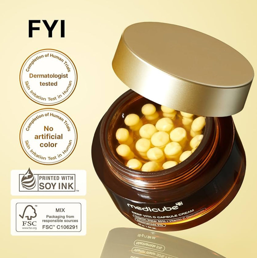 Medicube Deep Vita C Golden Liposome Capsule Face Cream