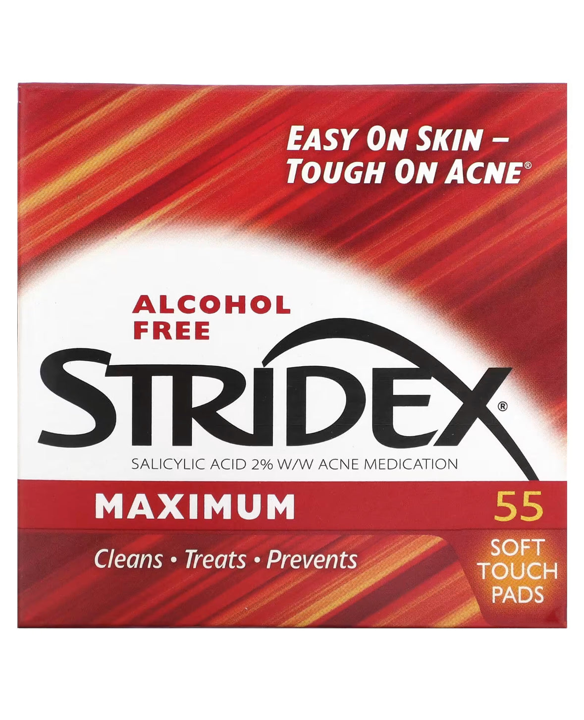Stridex Maximum Strength 2% Salicylic Acid Acne Pads – 55 Count