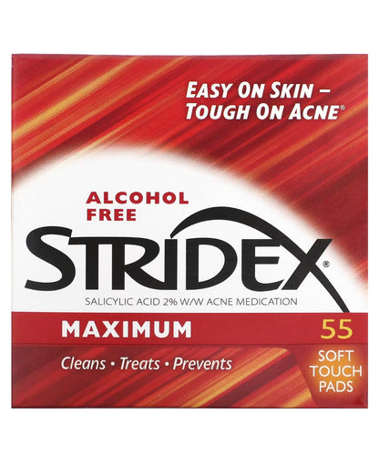 Stridex Maximum Strength 2% Salicylic Acid Acne Pads – 55 Count