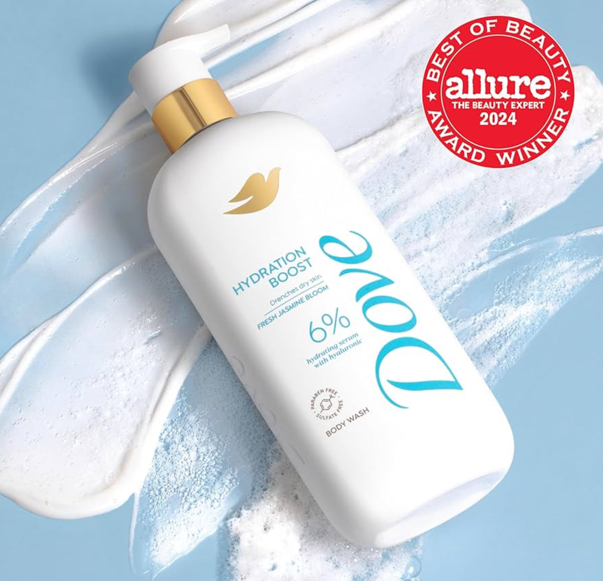 Dove Hydration Boost 6% Hyaluronic Serum Body Wash