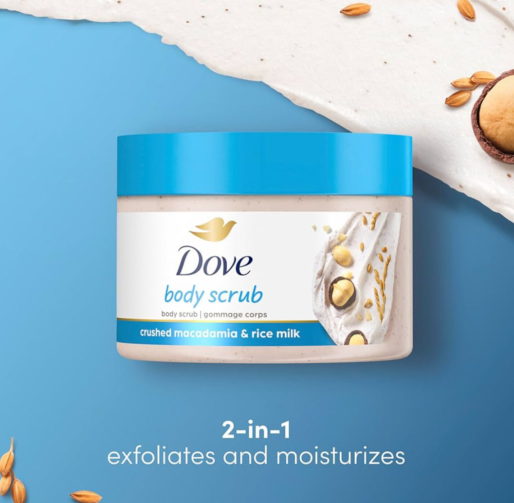 Dove Macadamia & Rice Milk Moisturizing Cream Body Polish