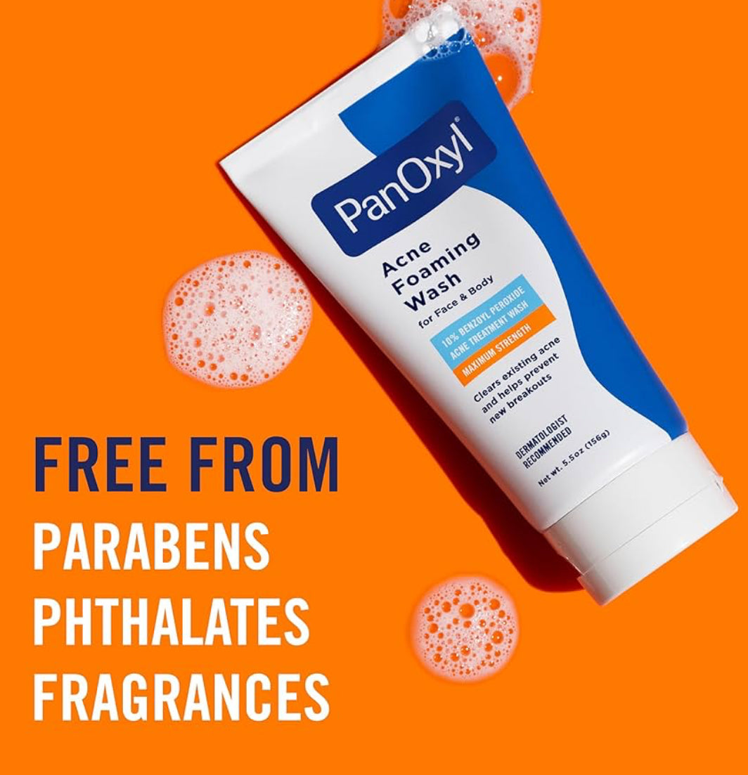 PanOxyl Acne Foaming Wash 10% Benzoyl Peroxide Maximum Strength