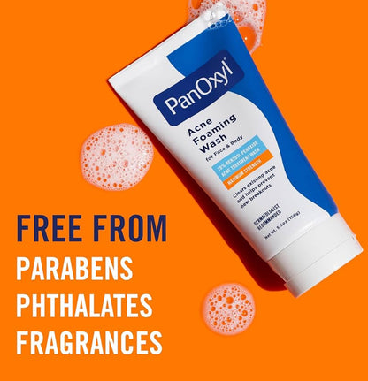 PanOxyl Acne Foaming Wash 10% Benzoyl Peroxide Maximum Strength