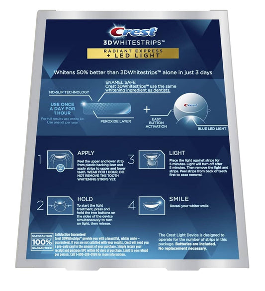 Crest 3D Whitestrips USA Imported 40 Strips with LED Accelerator Light Teeth Whitening