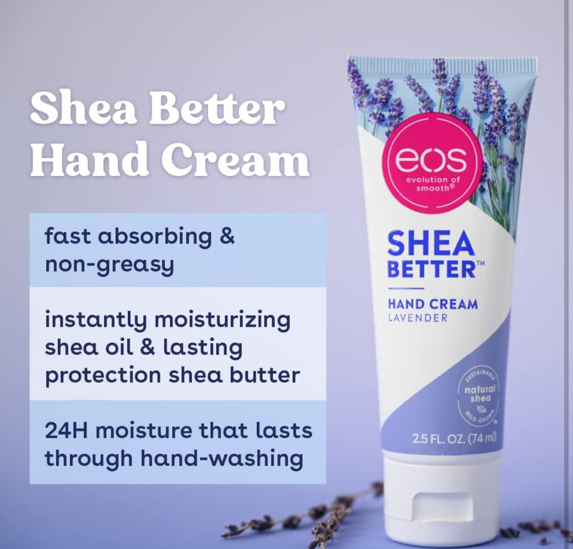 EOS Shea Better Lavender Hand Cream – 24HR Hydration