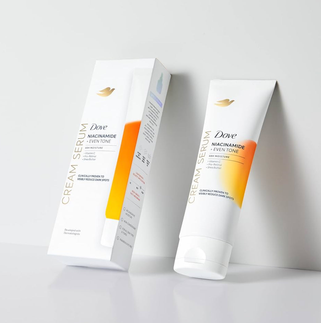 Dove Niacinamide Even Tone Body Cream Serum with Vitamin C, Pro-Retinol & Shea Butter