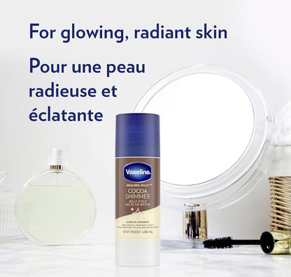 Vaseline Cocoa Butter Healing Jelly & Cocoa Shimmer Stick Bundle