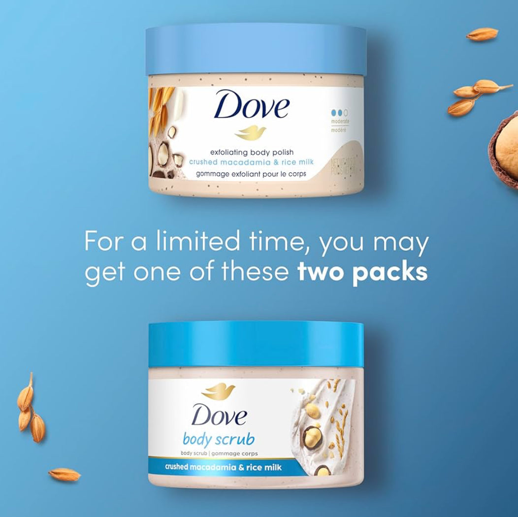 Dove Macadamia & Rice Milk Moisturizing Cream Body Polish