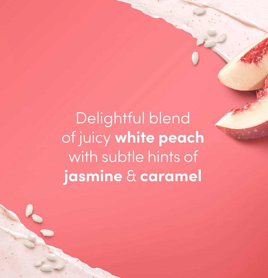 Dove White Peach & Crushed Rice Moisturizing Body Scrub