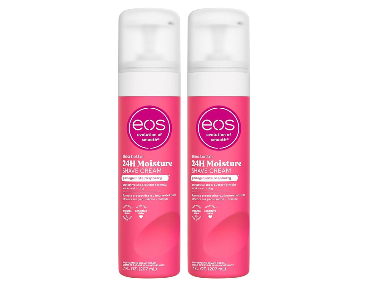 EOS Pomegranate Raspberry Shea Better Women's Shave Cream – 2 Pack