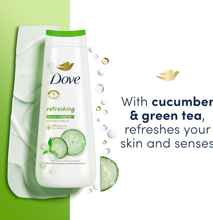 Dove Body Wash 4-Pack – Deep Moisture, Sensitive, Refreshing & Pampering