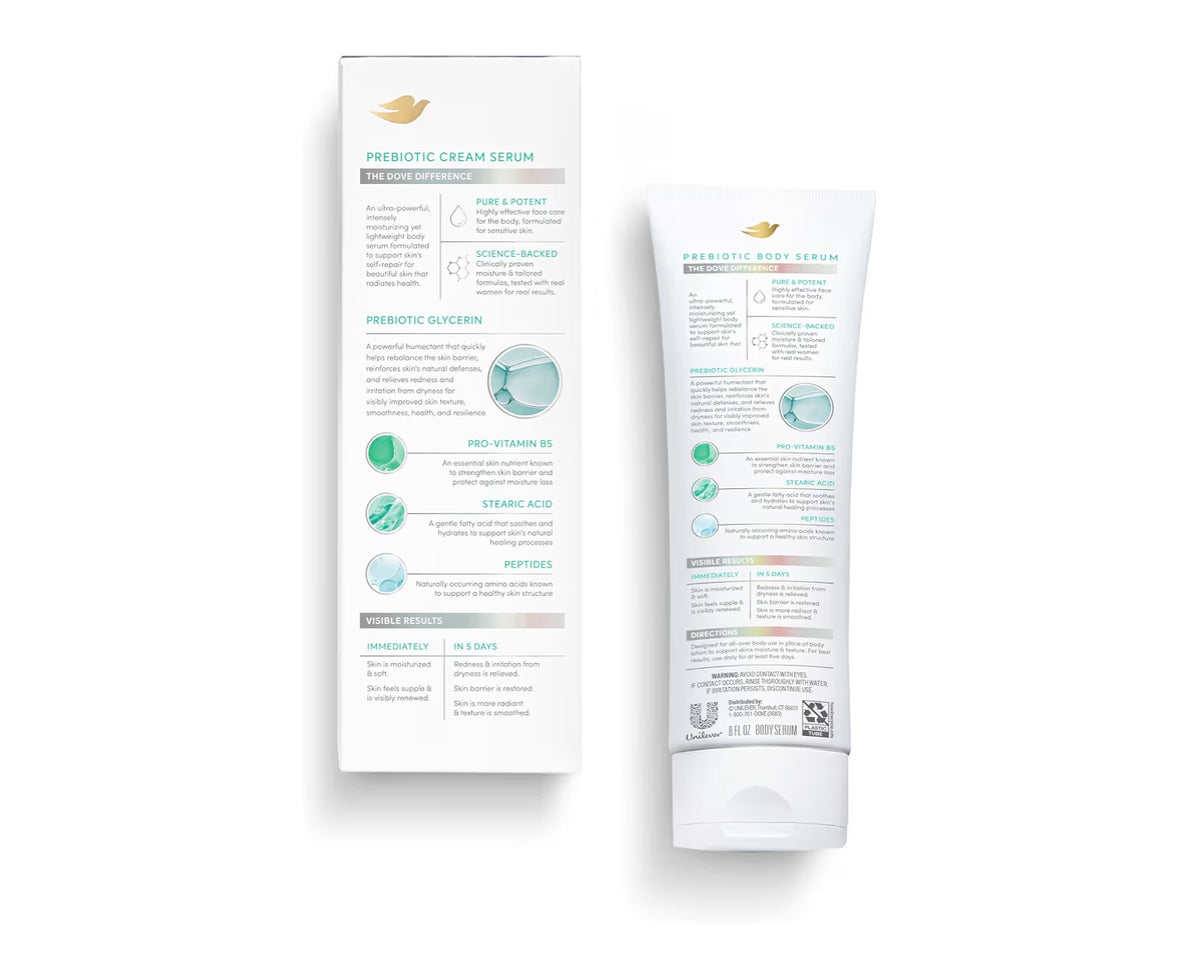 Dove Prebiotic Protection Body Cream Serum with Pro-Vitamin B5 & Peptides
