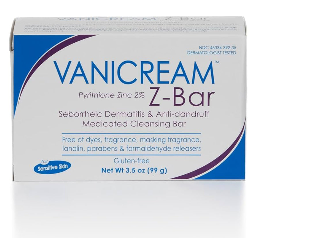Vanicream Z-Bar 2% Pyrithione Zinc Anti-Dandruff Medicated Soap