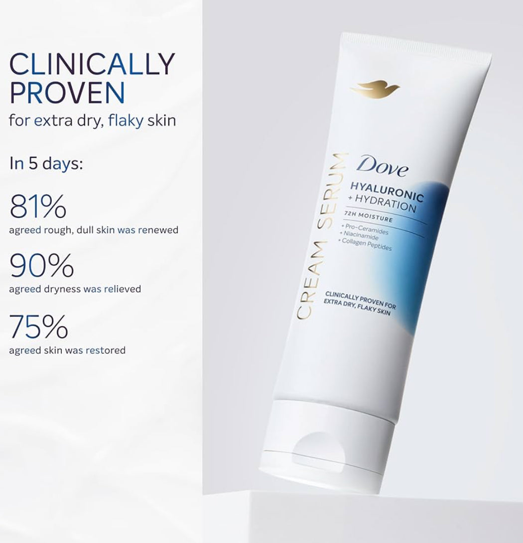 Dove Hyaluronic Hydration Body Cream Serum with Pro-Ceramides & Collagen Peptides