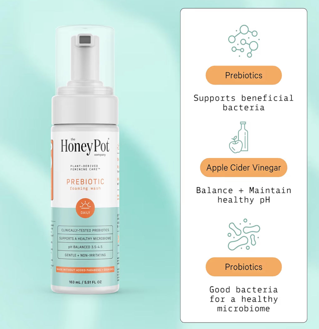 The Honey Pot Prebiotic Foaming Vulva Feminine Wash