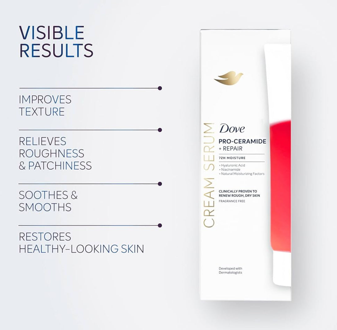 Dove Pro-Ceramide Repair Body Cream Serum with Hyaluronic & Niacinamide
